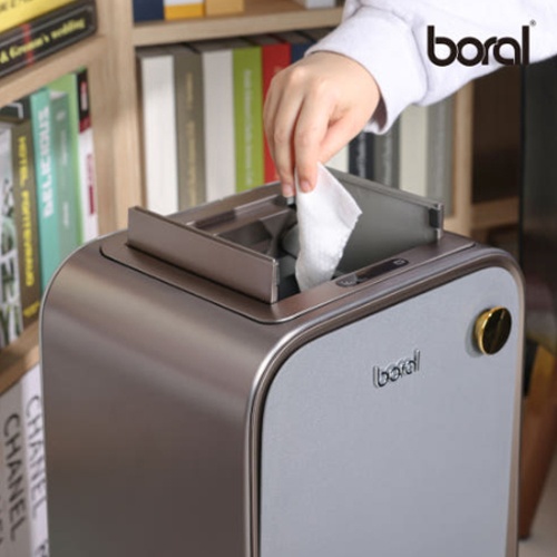 [보랄] 더블 도어 센서 휴지통 (20L) HNZ-C107K (그레이)
